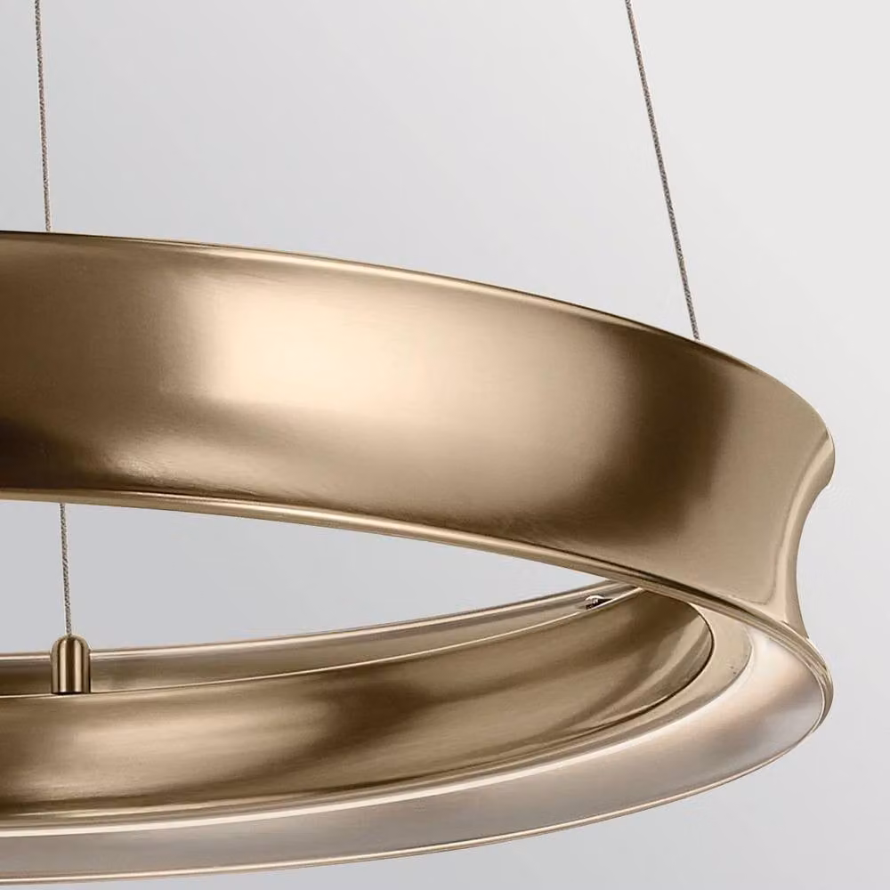 Kichler Larousse Integrated LED Medium Pendant Light in Brown and Bronze with Warm White 2665K – 3