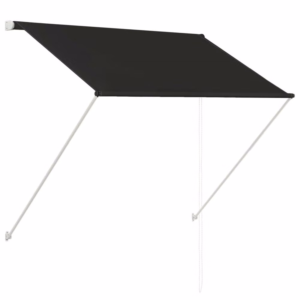 Berkfield Home Manual Retractable Awning in Anthracite Black, W: 100 cm, H: 150 cm – 2