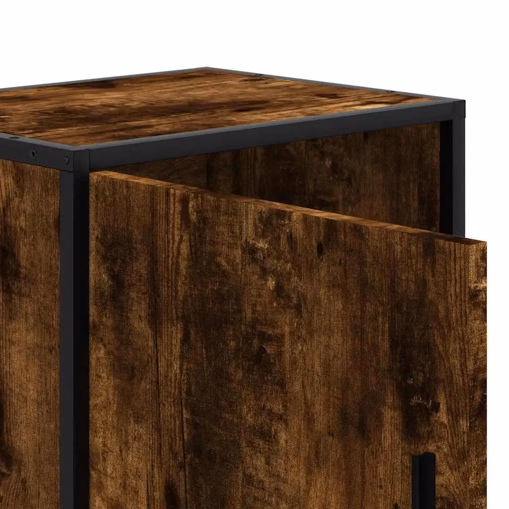 Berkfield Home Set of 2 Bedside Cabinets in Smoked Oak Brown, W/D/H: 40 x 31 x 50 cm – 7
