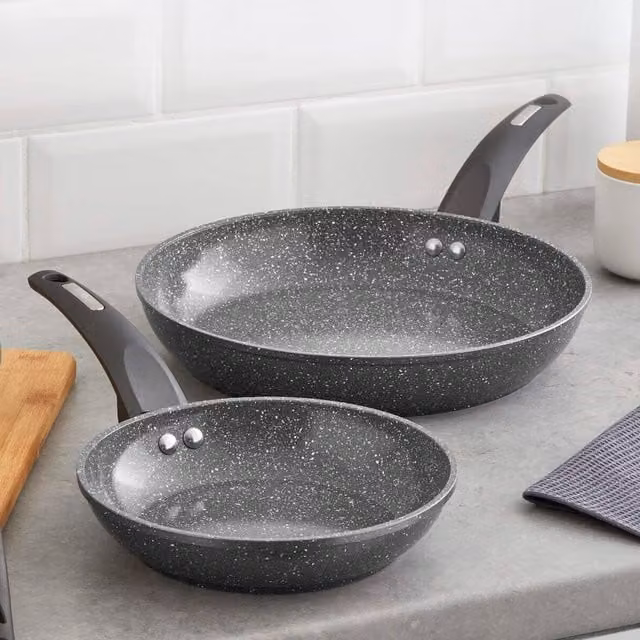 Tower Grey Ceramic Frying Pan Set of 2