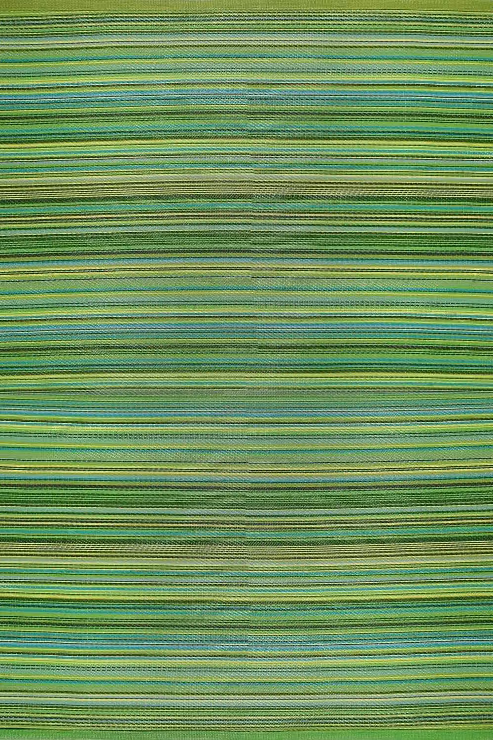 THE RUGS Reversible Weatherproof Striped Rainbow Outdoor Garden Patio Rug in Green, W/D/H: 120 x 160 cm – 2
