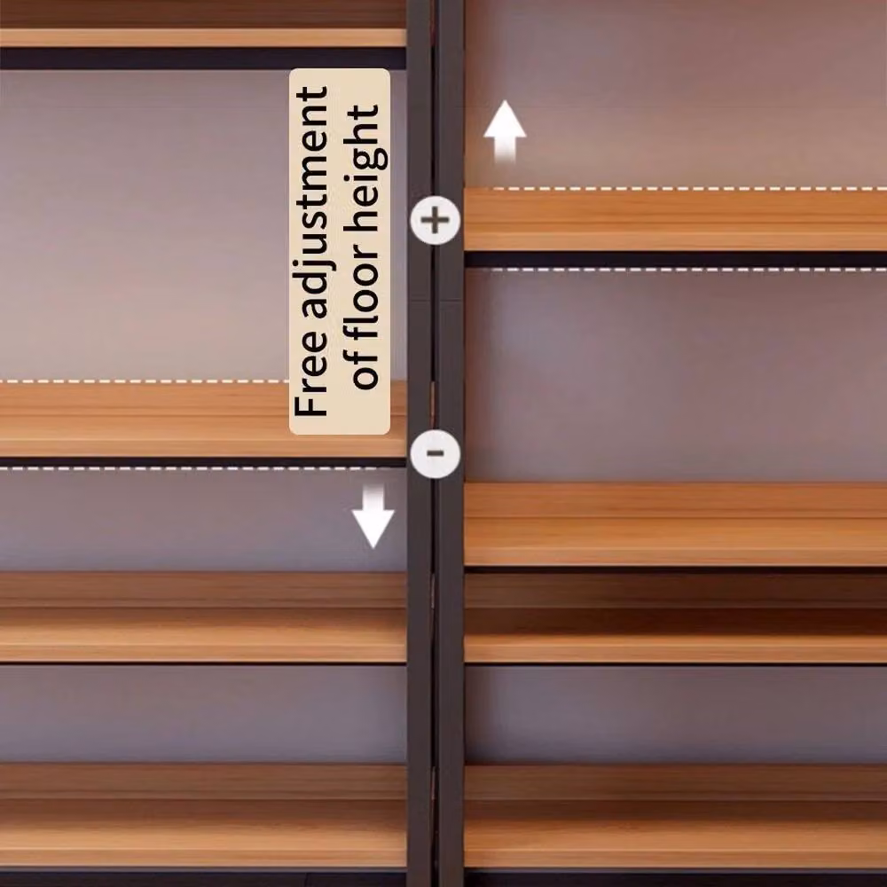 KORVIXA Beige 3 Tier Modern Console Rack and Sofa Side Storage Rack W/D/H: 100 x 100 x 100 cm – 3
