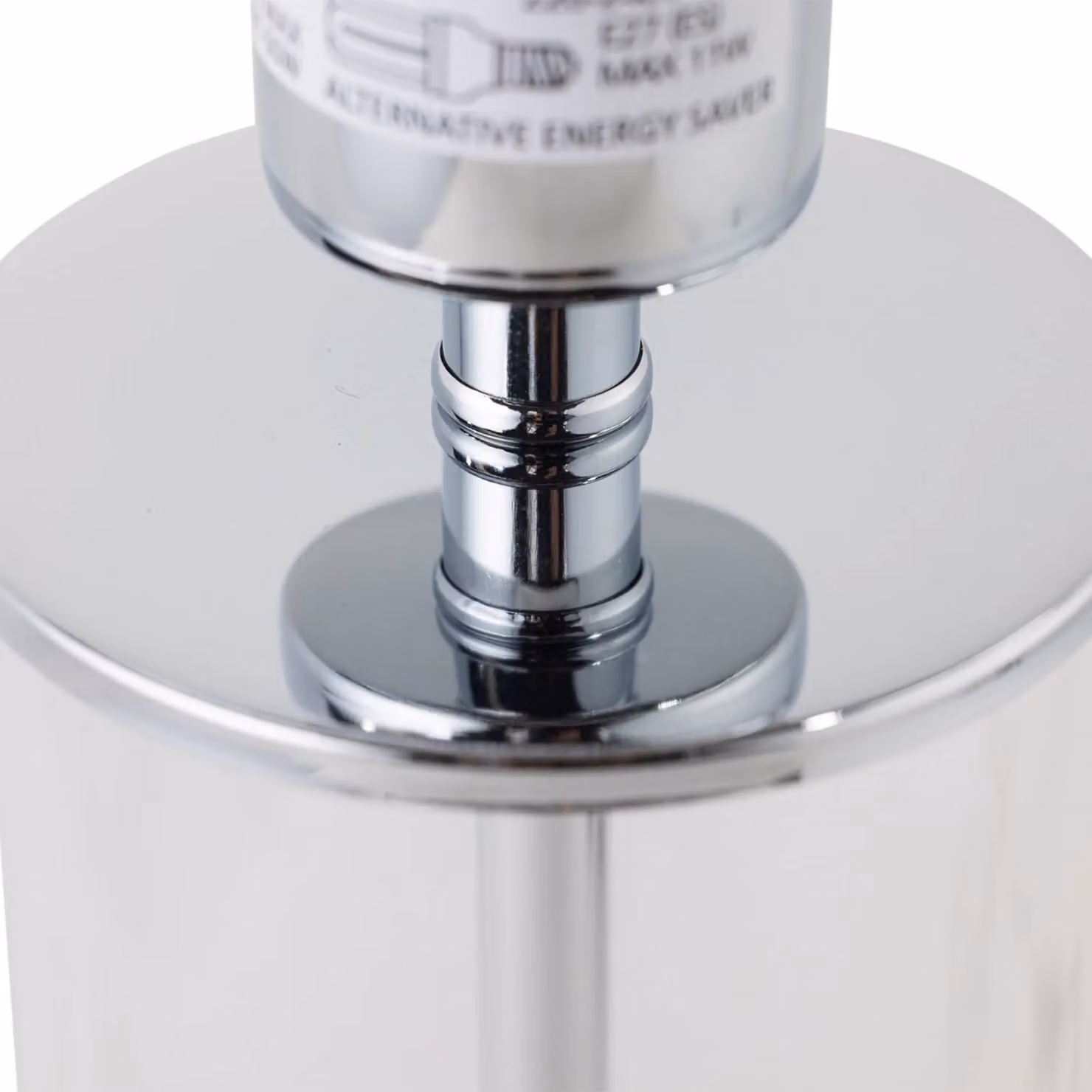 First Choice Lighting Aura Set of 2 Chrome Table Lamps with Silver Fabric Shades – 2
