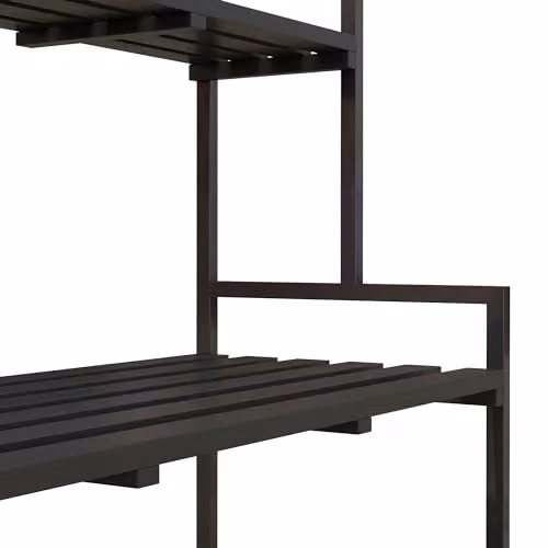 Outsunny 3 Tiered Plant Stand Ladder Shelf with Hanging Hooks in Black, H 170 x W 50 x D 50 cm – 7