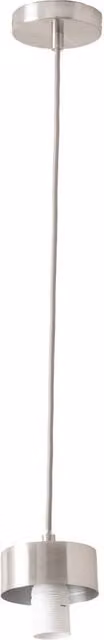 ValueLights Brianna Adjustable Single Pendant Ceiling Light in Brushed Chrome and Gold/Brass with Silver Detail