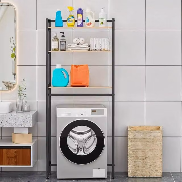 EONLION Black Metal Over The Toilet Bathroom Organizer and Freestanding Toilet Rack