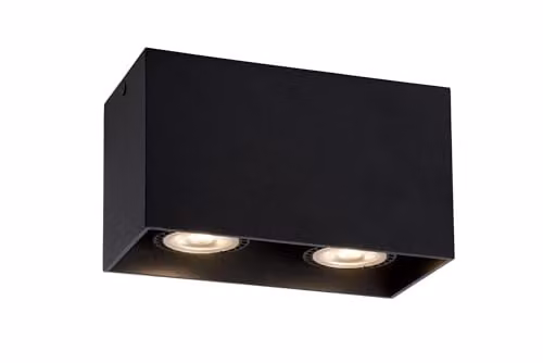 Lucide BODI Dimmable Surface Mounted Ceiling Spotlight in Black with GU10 LED Support