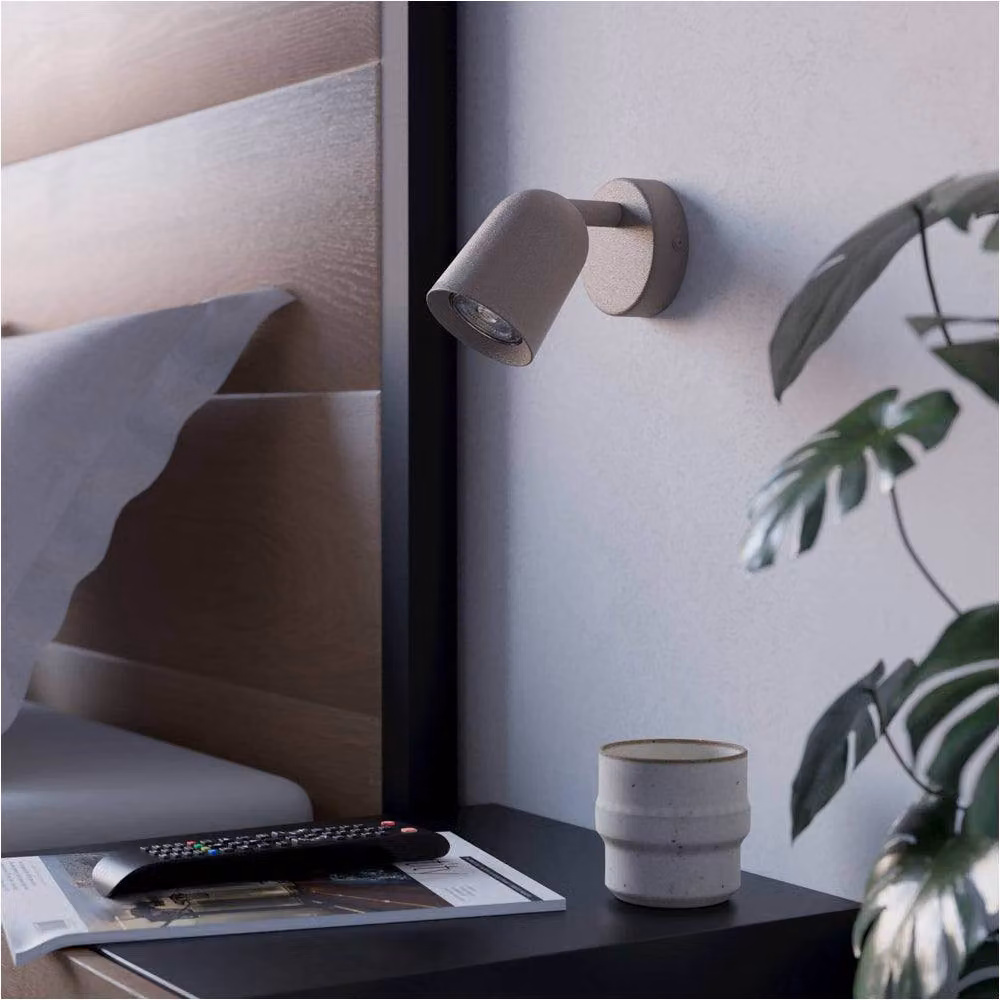 Loops Modern LED Ceiling Spotlight with GU10 Fitting in Beige, Height: 11 cm – 2