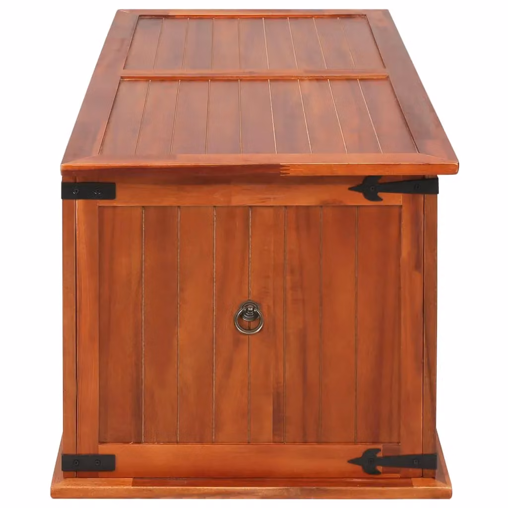 Berkfield Home Storage Chest in Brown Solid Acacia Wood, W/D/H: 79 x 34 x 32 cm – 2