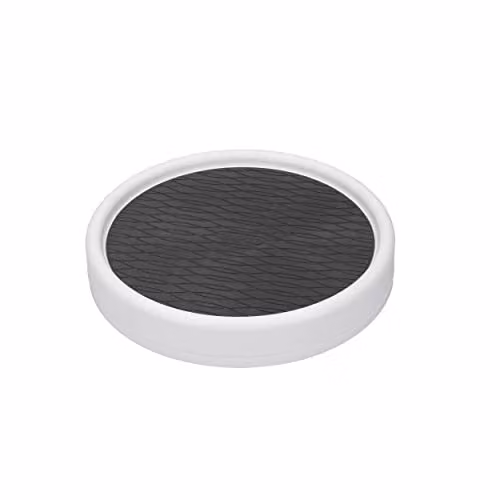 Copco Basics Non-Skid Plastic Lazy Susan Turntable, White, Diameter: 22.5 cm – 1