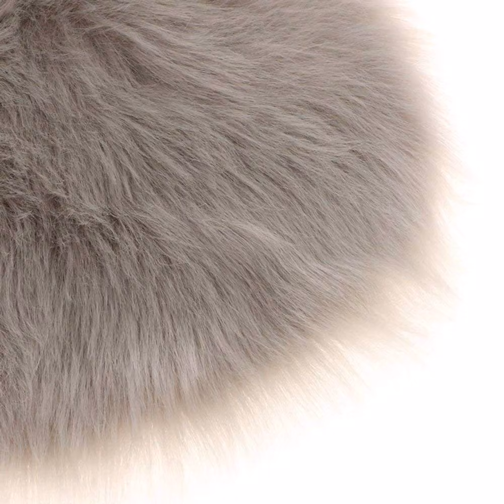 ExtraStar Heart Shaped Fluffy Grey Plush Shaggy Rug, W/D/H: 60 x 40 x 40 cm – 4
