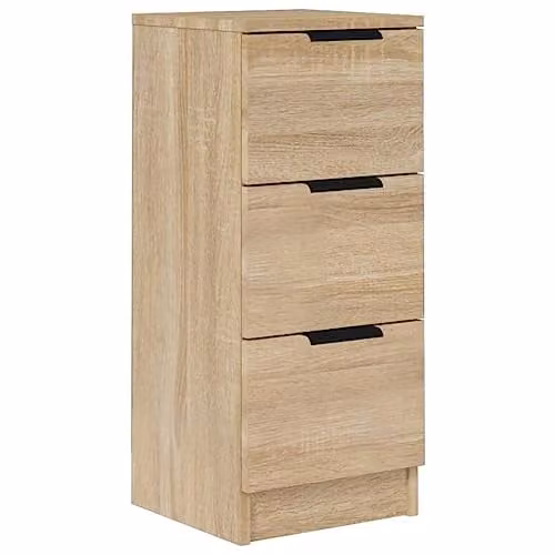 vidaXL Sonoma Oak Sideboard in Brown, W/D/H: 30 x 30 x 70 cm