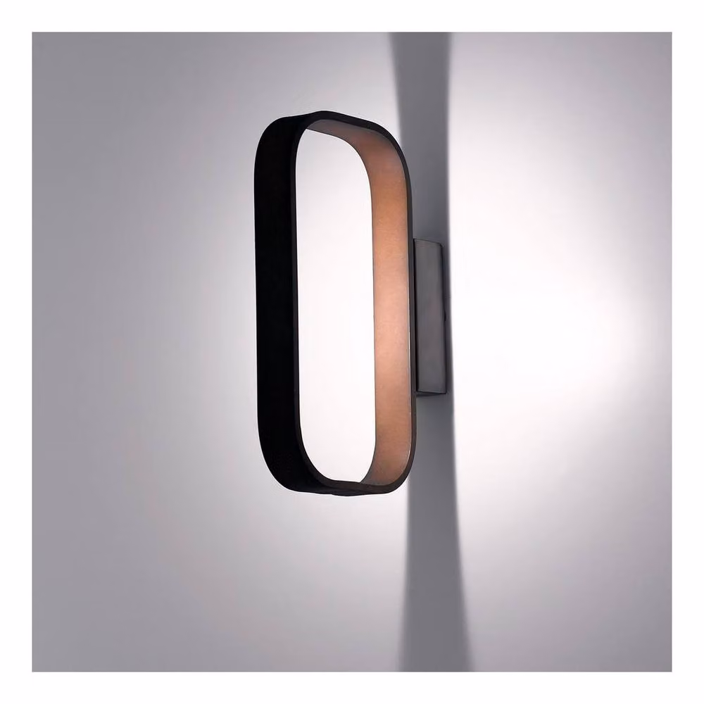 Netlighting MOKA LED Wall Light, Brown, 350lm, 3000K, W/D/H: 24 x 16.2 x 3 cm – 2
