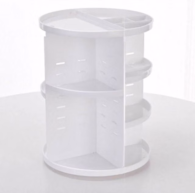 KORVIXA Rotating Makeup Storage Box in White, Width: 90 cm – 1