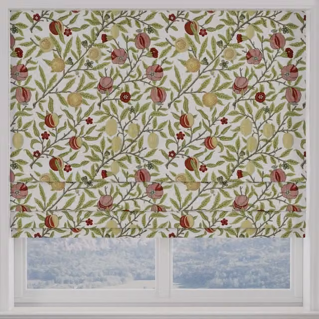Terrys Heritage Fruits and Foliage Made to Measure Blackout Roman Blind in Multicolour Floral Design