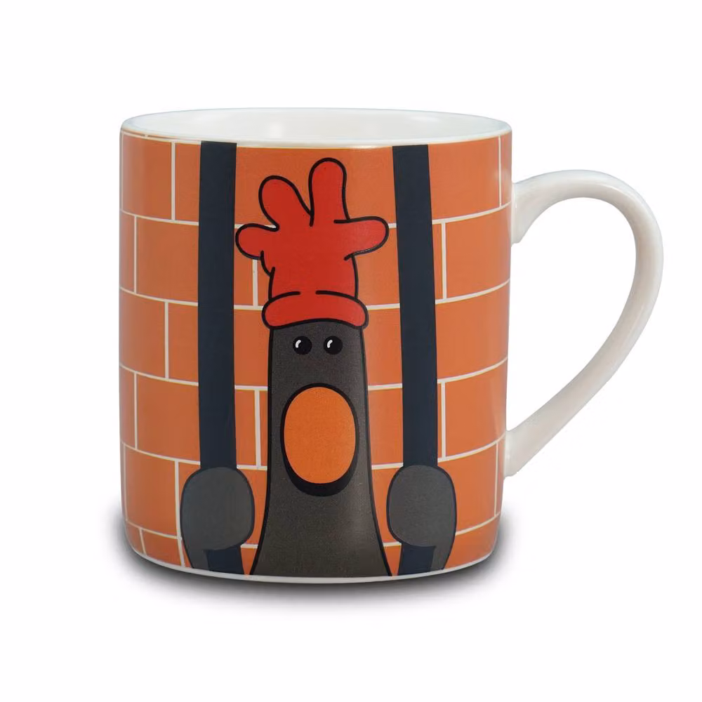Wallace & Gromit Feathers McGraw Heat Changing Ceramic Mug, Black, 370ml – 2