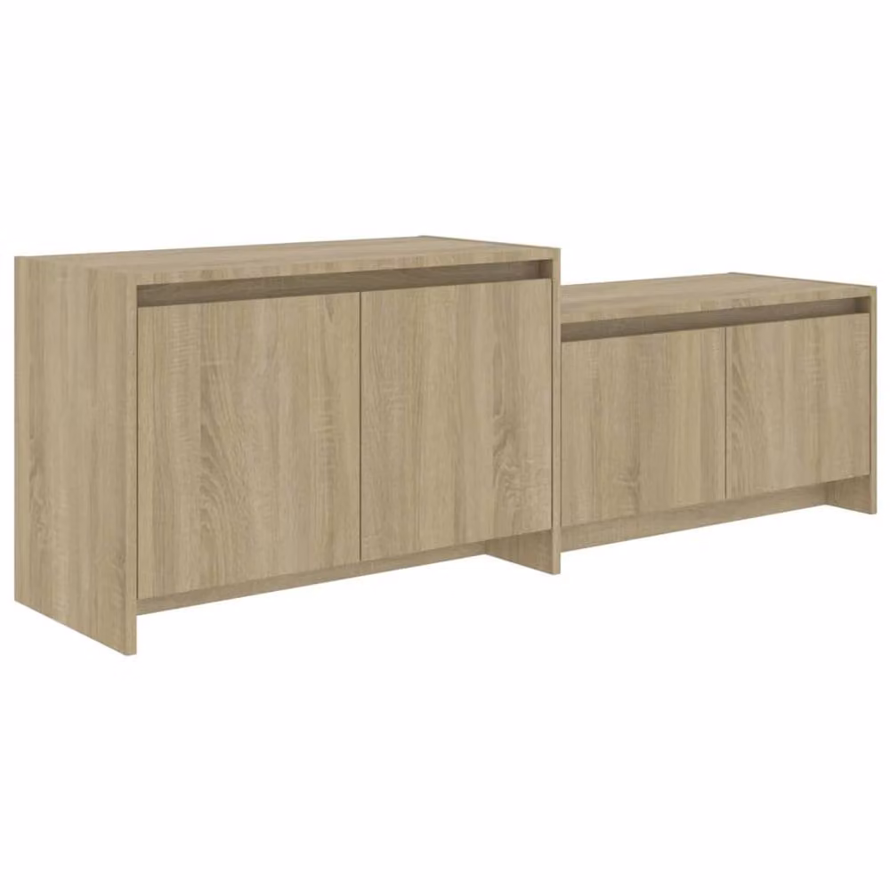 Berkfield Home Sonoma Oak TV Cabinet in Beige, W: 146.5 cm, D: 35 cm, H: 50 cm – 2