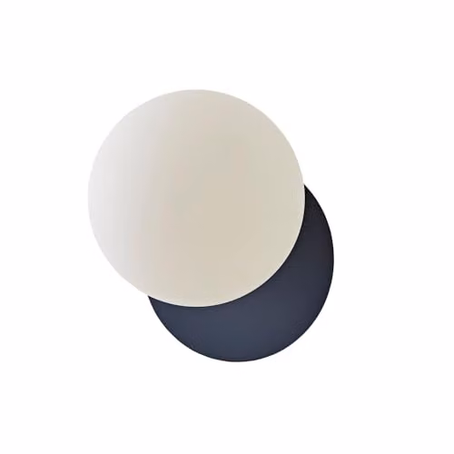 ValueLights Darla Navy Blue Frosted Glass Globe Bathroom Wall Light with Bulb – 2