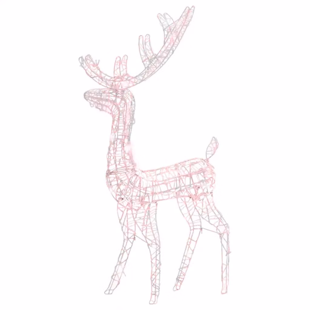 Berkfield Home Acrylic Reindeer Christmas Decoration with 140 Warm White LEDs, 120 cm – 2