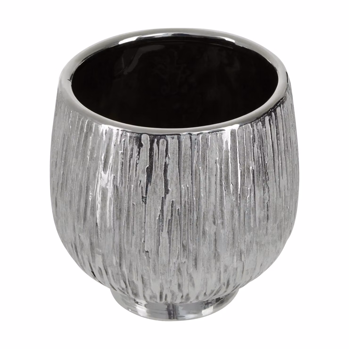 Orsina Hesper Small Silver Ceramic Tabletop Planter – 3