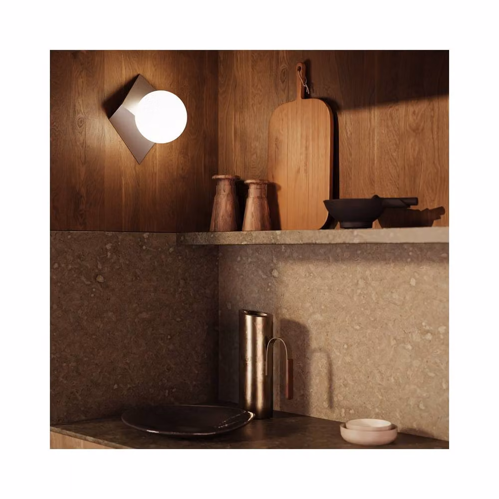 Netlighting Cubeo Globe Wall Light in Grey with Glass Sphere and G9 Base – 2