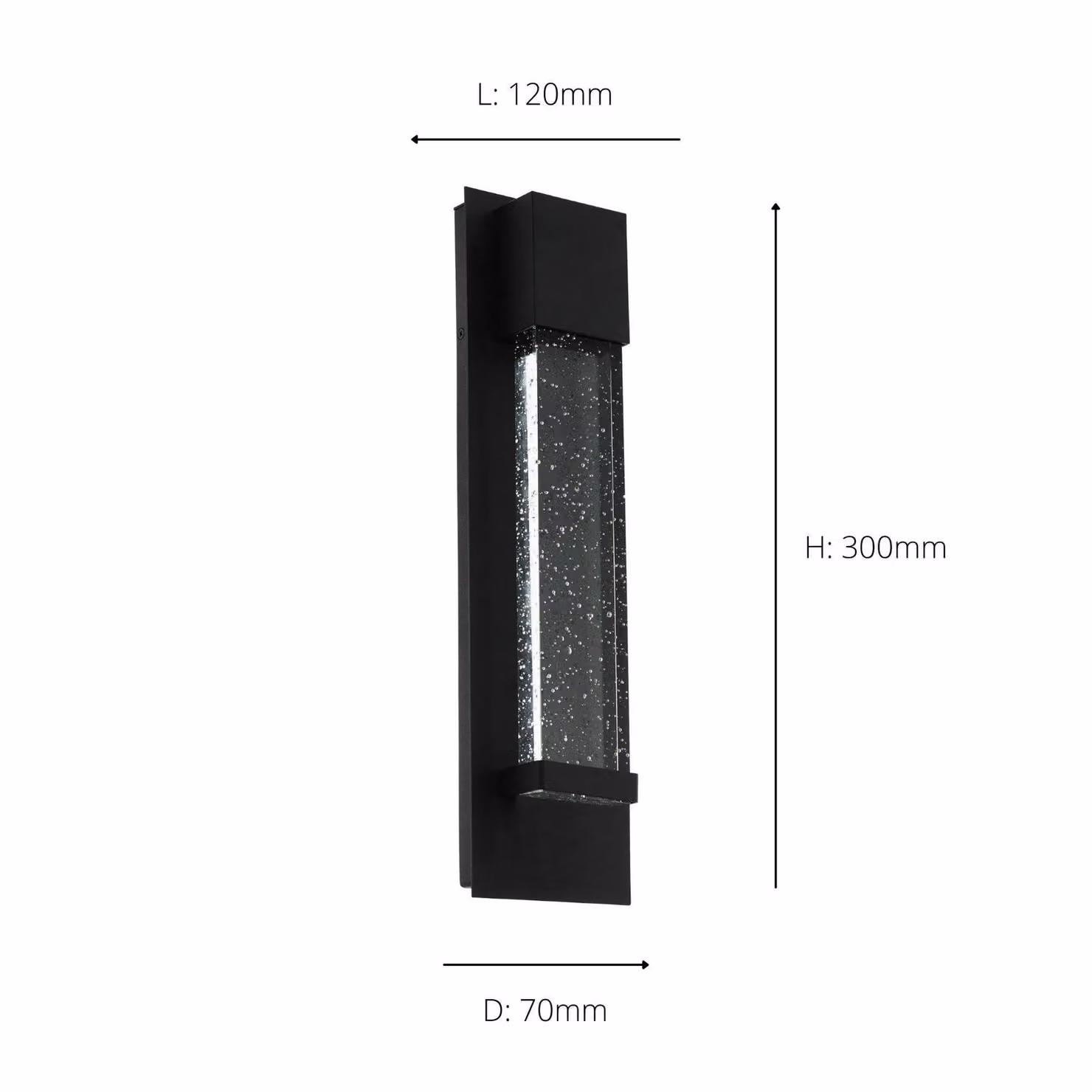 Eglo Villagrazia Integrated LED IP44 Outdoor Wall Light in Black – 3
