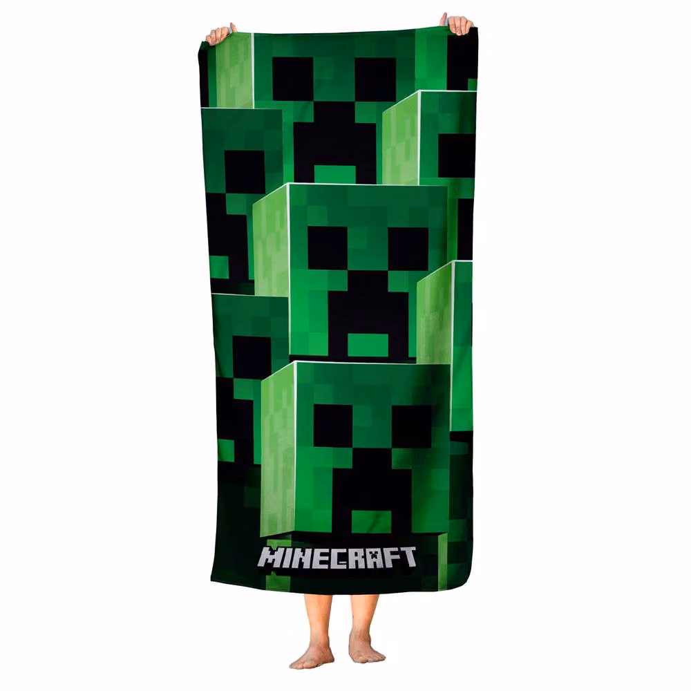 Minecraft Green Cotton Tower Towel, W/H: 70 x 140 cm – 3