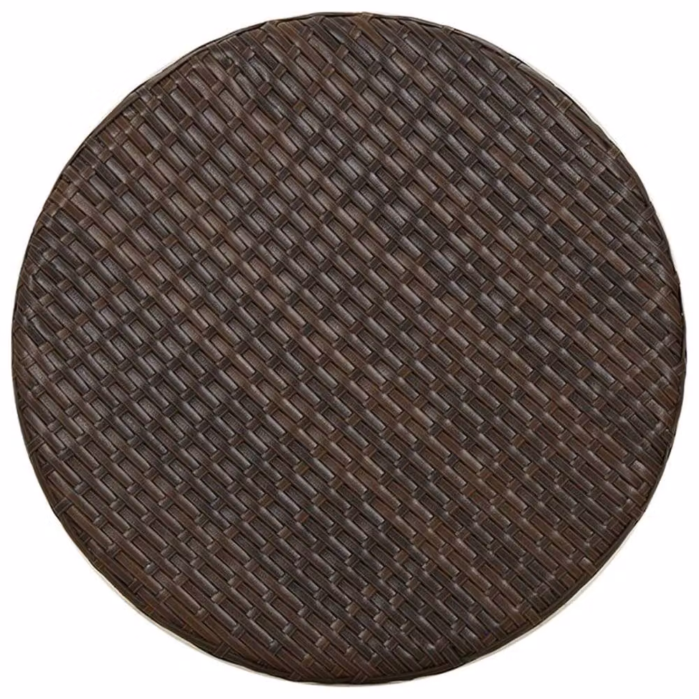 Berkfield Home Brown Poly Rattan Tea Table, W/D/H: 45 x 45 x 45 cm – 4