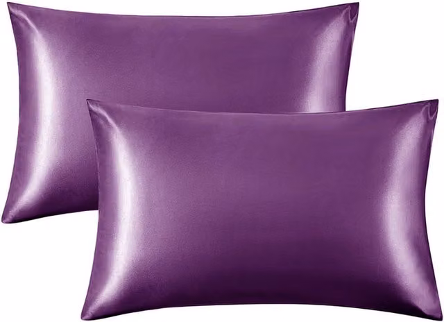 Intimates Silk Satin Pillowcase Pair in Purple