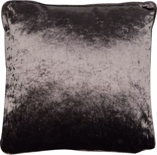 Divante Charcoal Grey Crushed Velvet Square Cushion