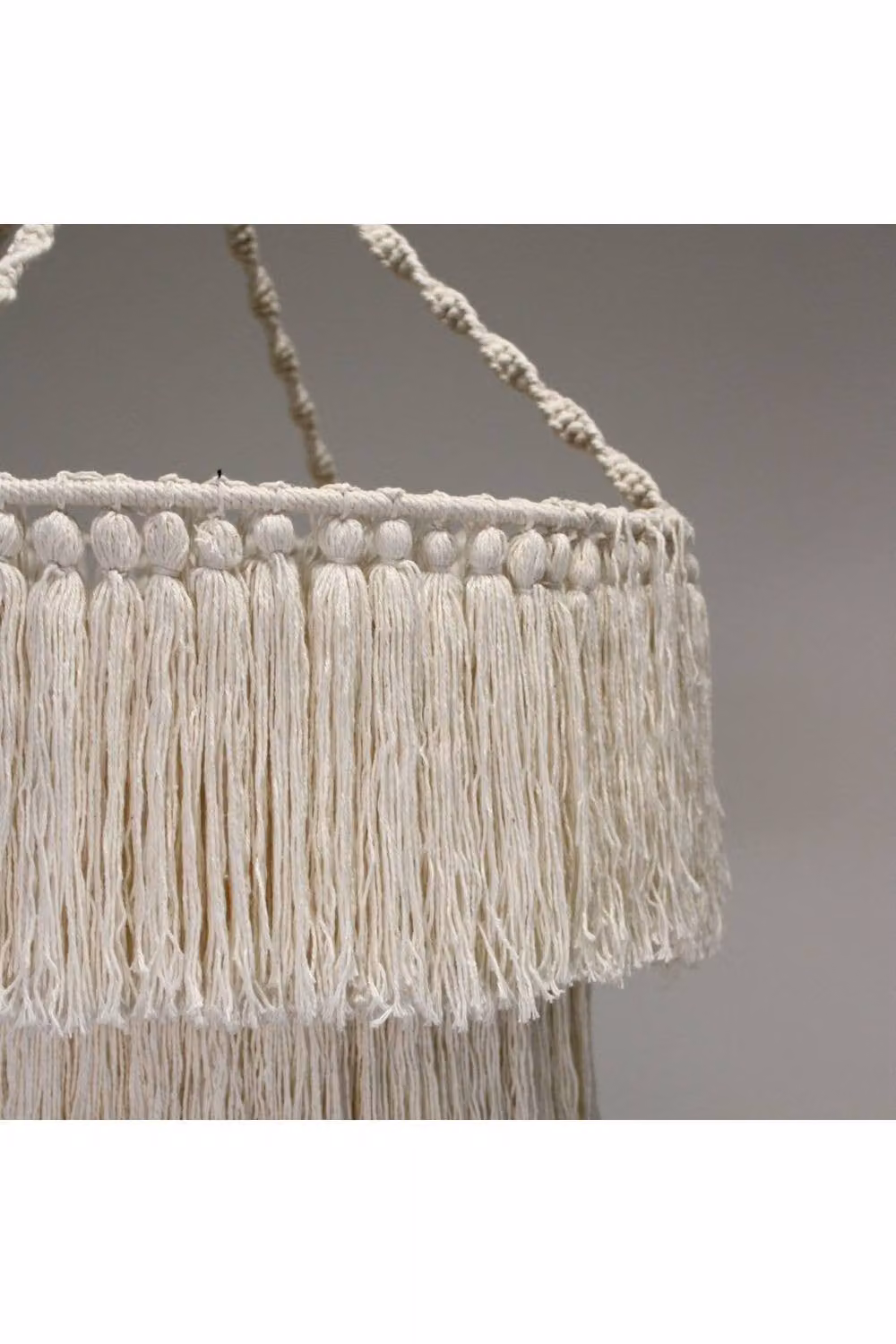KDMD Elegant Macrame Soft Chandelier Boho Geometric Hanging Wall Decor in Black, Sand or White – 2