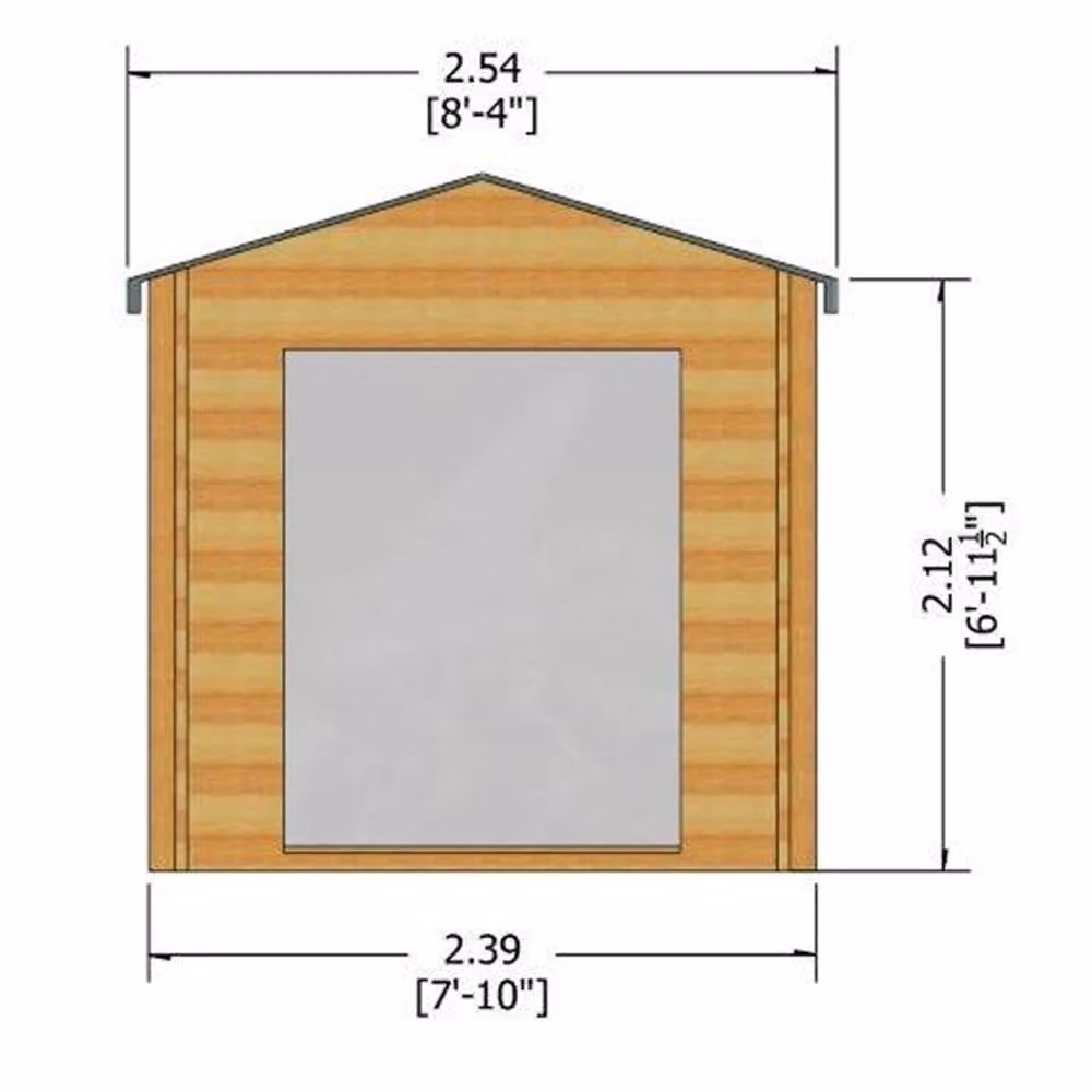 Shires Bradley Brown Log Cabin Garden Room and Home Office