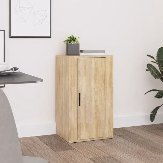 Berkfield Home Sonoma Oak Sideboard in Beige, W/D/H: 40 x 33 x 70 cm – 1