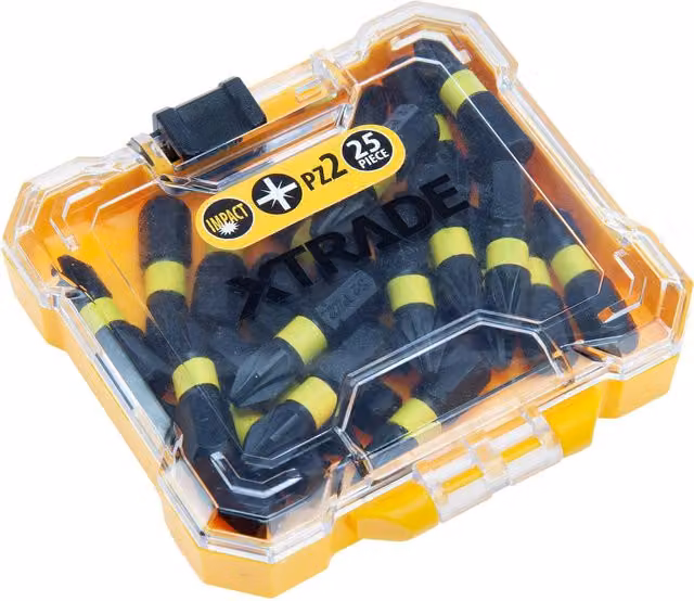 XTrade Steel Screwdriver Bit Set, 25 Pack, Yellow
