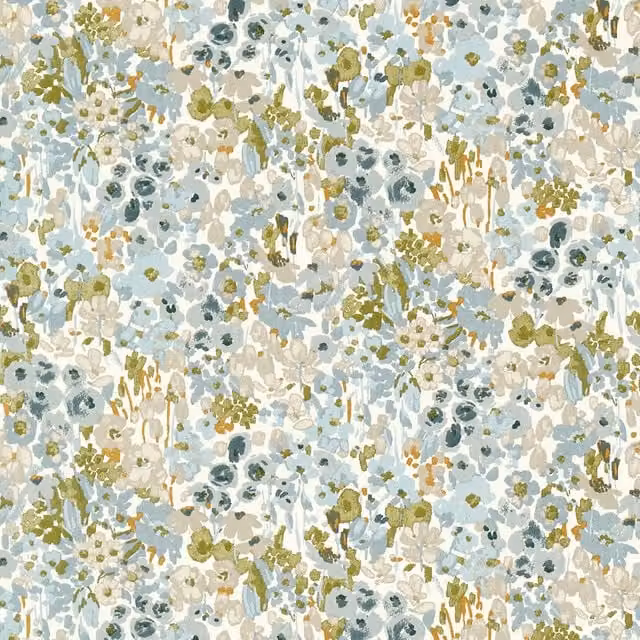 Clarke & Clarke Ennerdale Fabric in Multicolour and Gold