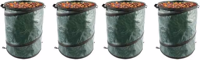 St Helens Home & Garden Heavy Duty Pop-Up Garden Waste Bags, Pack of 4, Green, 90L Capacity – 3