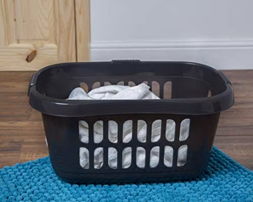 Wham Casa Hipster Laundry Basket in Black, W/D/H: 58.1 x 30.48 x 30.48 cm – 3