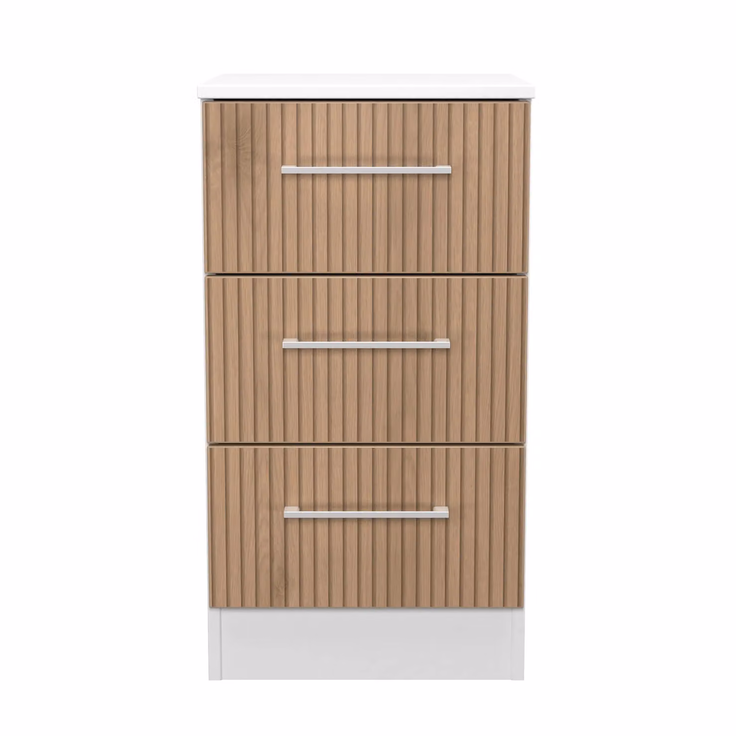 Ready Assembled 2 U Gloucester 3 Drawer Bedside Cabinet in White – 2