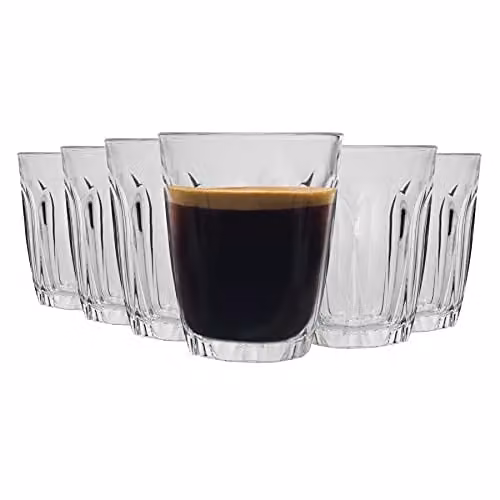 Duralex Provence Shot Glass Espresso Cups, 90ml, Pack of 12, Transparent