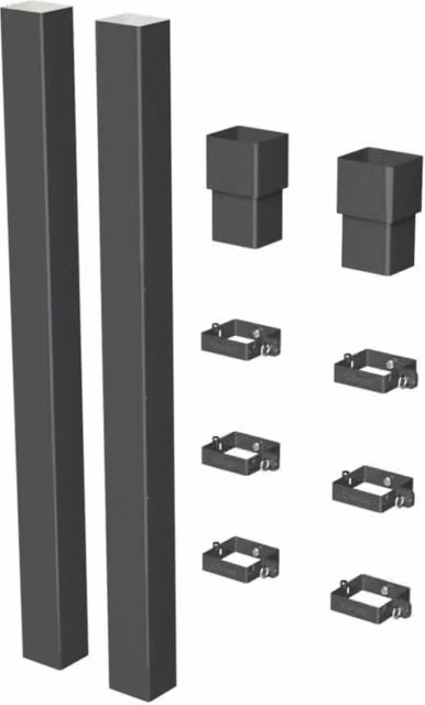 Galeco Grey Square PVC Socket Downpipe Kit, 80mm Diameter