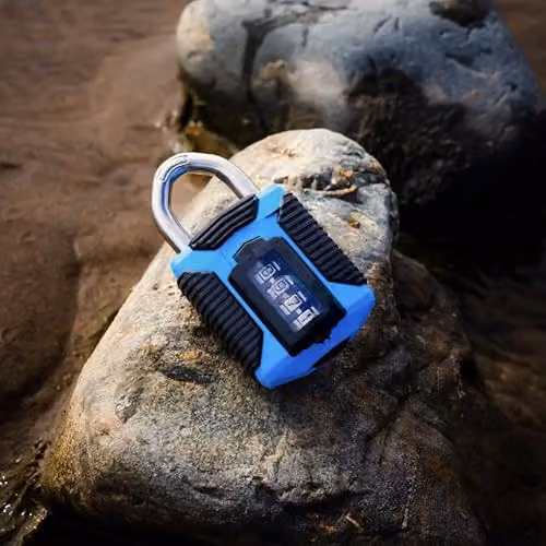 Squire CP50 Heavy Duty 4 Wheel Combination Padlock in Blue – 6