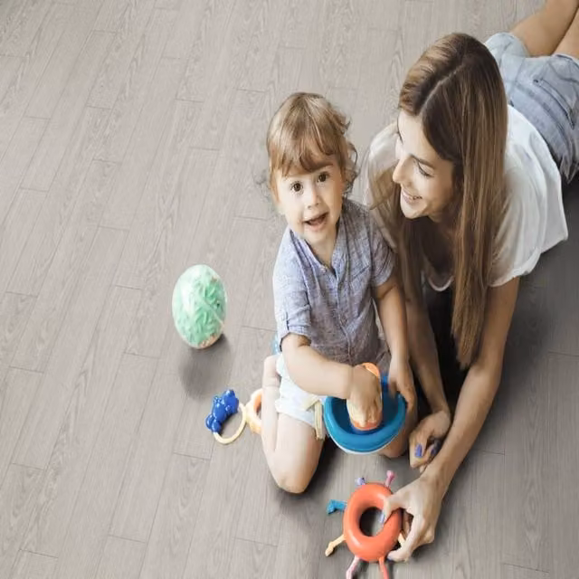 Luvanto Design Wood Effect Glue Down Luxury Vinyl Tile Plank in Mid Grey 2.5mm