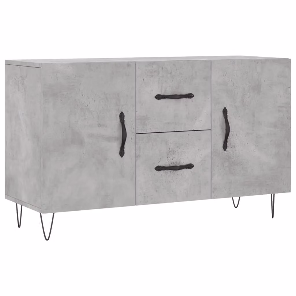 Berkfield Home Modern Sideboard in Concrete Grey, W/D/H: 100 x 36 x 60 cm – 2