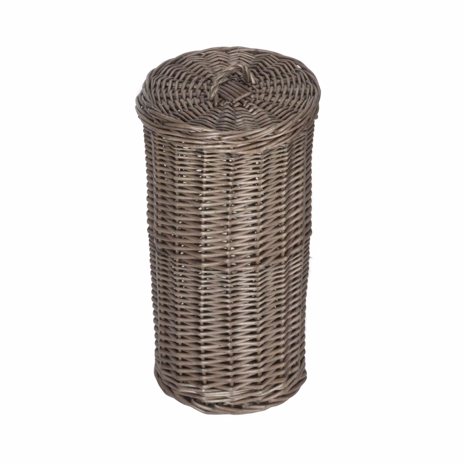 Red Hamper Freestanding Wicker Spare Roll Holder in Brown and Red – 2