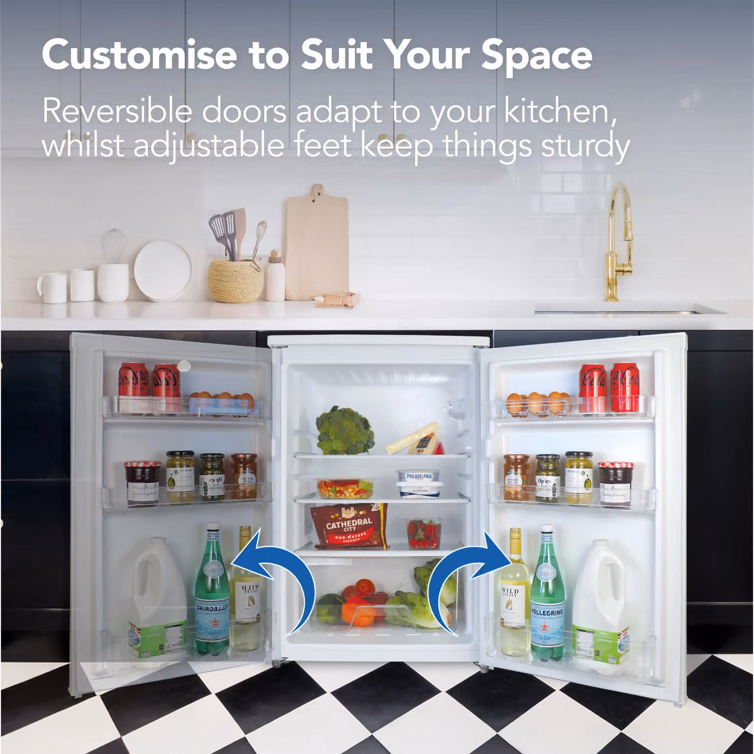 Igenix Under Counter Larder Fridge, 127 Litre, White – 4