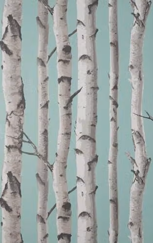 Fine Decor UK Birch Trees Blue Washable Botanical Wallpaper Roll