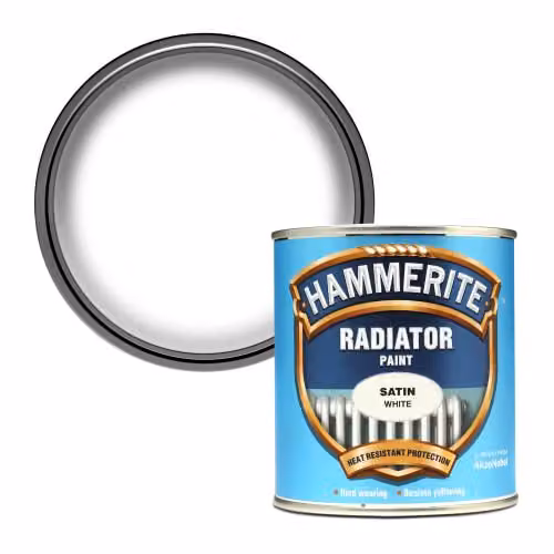 Hammerite Satin White Radiator Paint, 500ml – 1