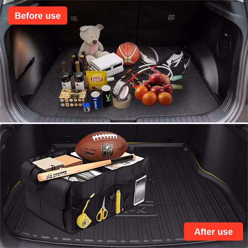 Nordara Large Heavy Duty Car Boot Storage Bag Foldable Organiser in Black – 4