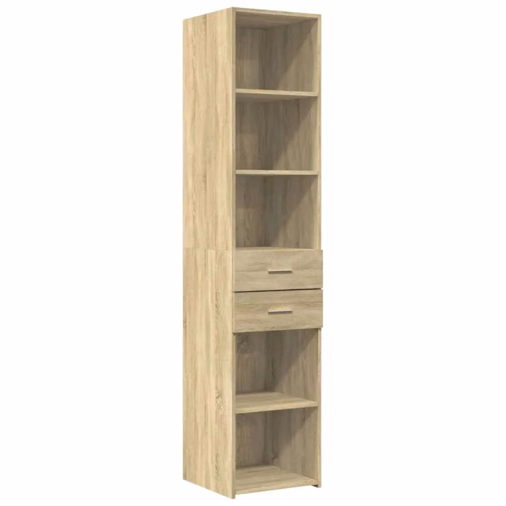 Berkfield Home Sonoma Oak Highboard in Brown, W/D/H: 40 x 42.5 x 185 cm – 2