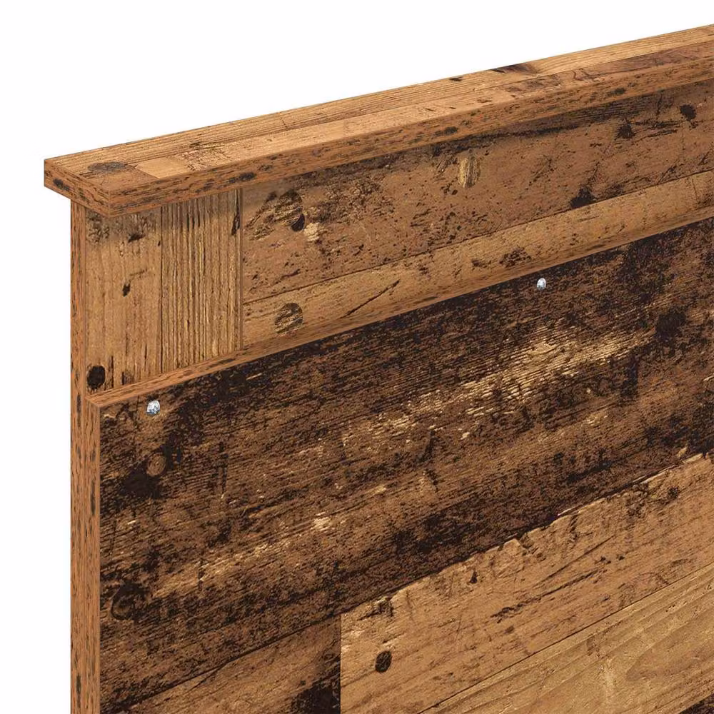Berkfield Home Bed Frame with Headboard in Old Wood Brown, Solid Pine Wood, W: 75 cm, L: 190 cm – 7